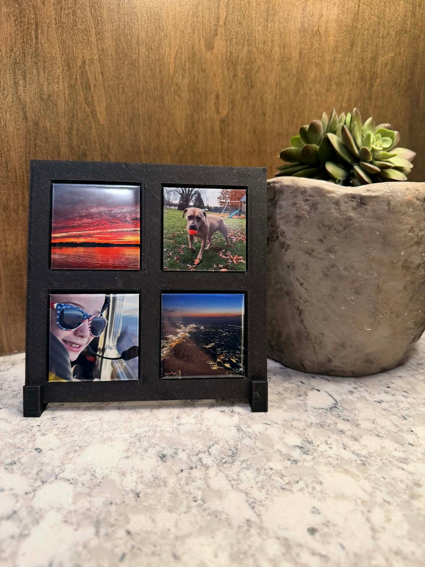 4 Tile Frame with 4 Custom Magnets